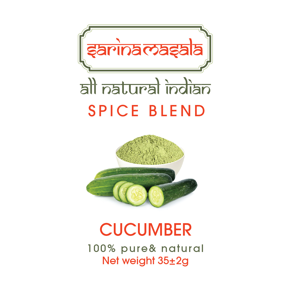 پودر خیار ویژه "Cucumber" سارینا ماسالا